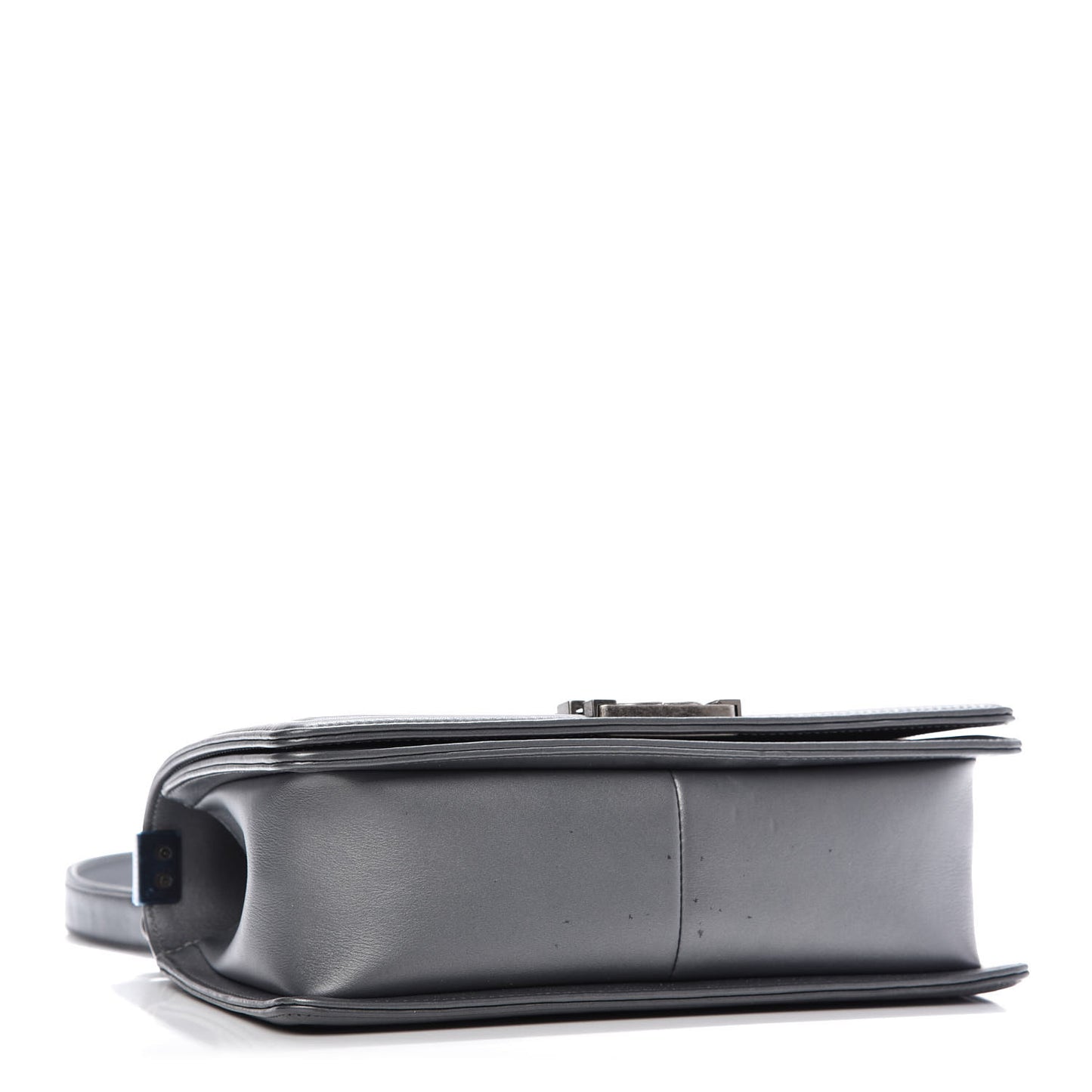 Calfskin Quilted Medium Boy Flap Dark Grey