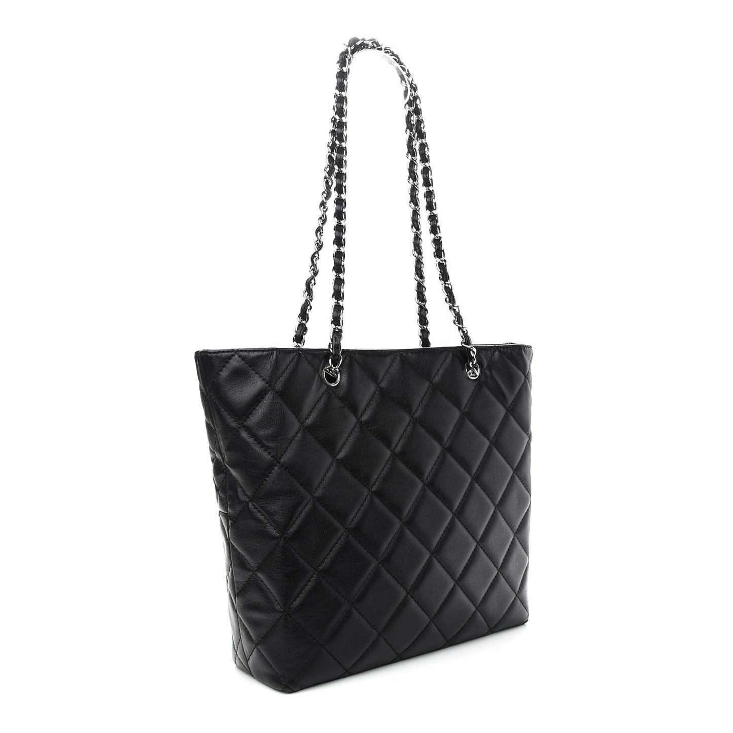 Calfskin Quilted In The Business North South Tote Black