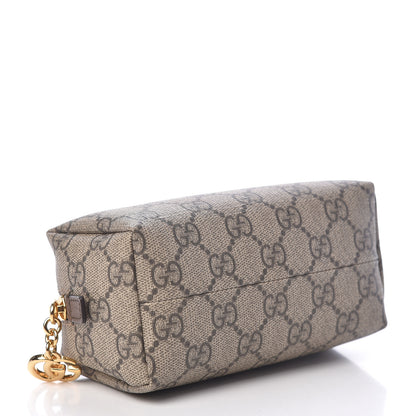 Gucci Soft GG Supreme Monogram Calfskin Small Ophidia Cosmetic Case Beige Ebony New Acero 4 of 9