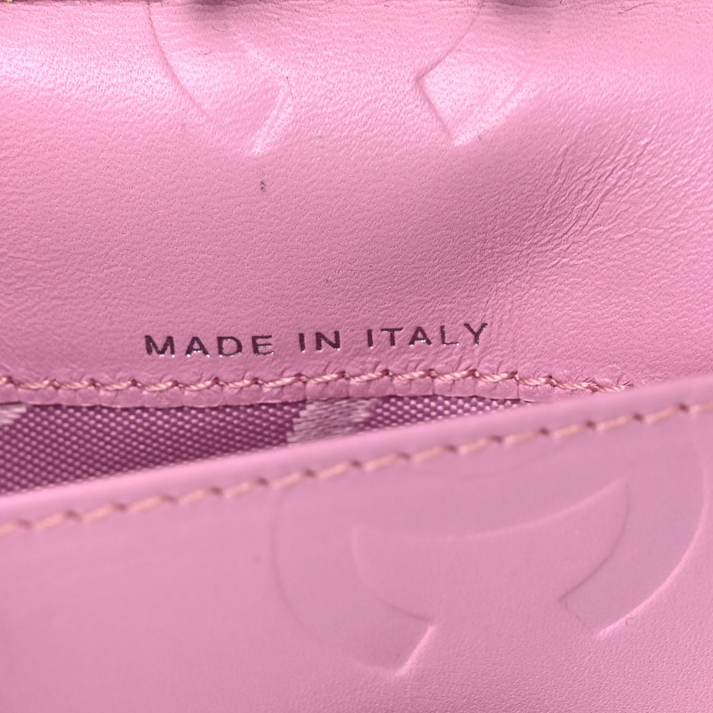 Calfskin Quilted Small Cambon Agenda Planner Pink