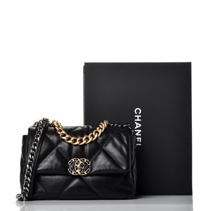 Chanel Goatskin Quilted Medium Chanel 19 Flap Black 11 of 11
