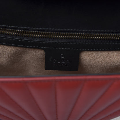 Gucci Calfskin Bamboo Trapuntata Queen Margaret Top Handle Bag Blue Agata Hibiscus Red Mystic White Sugar Pink 8 of 11