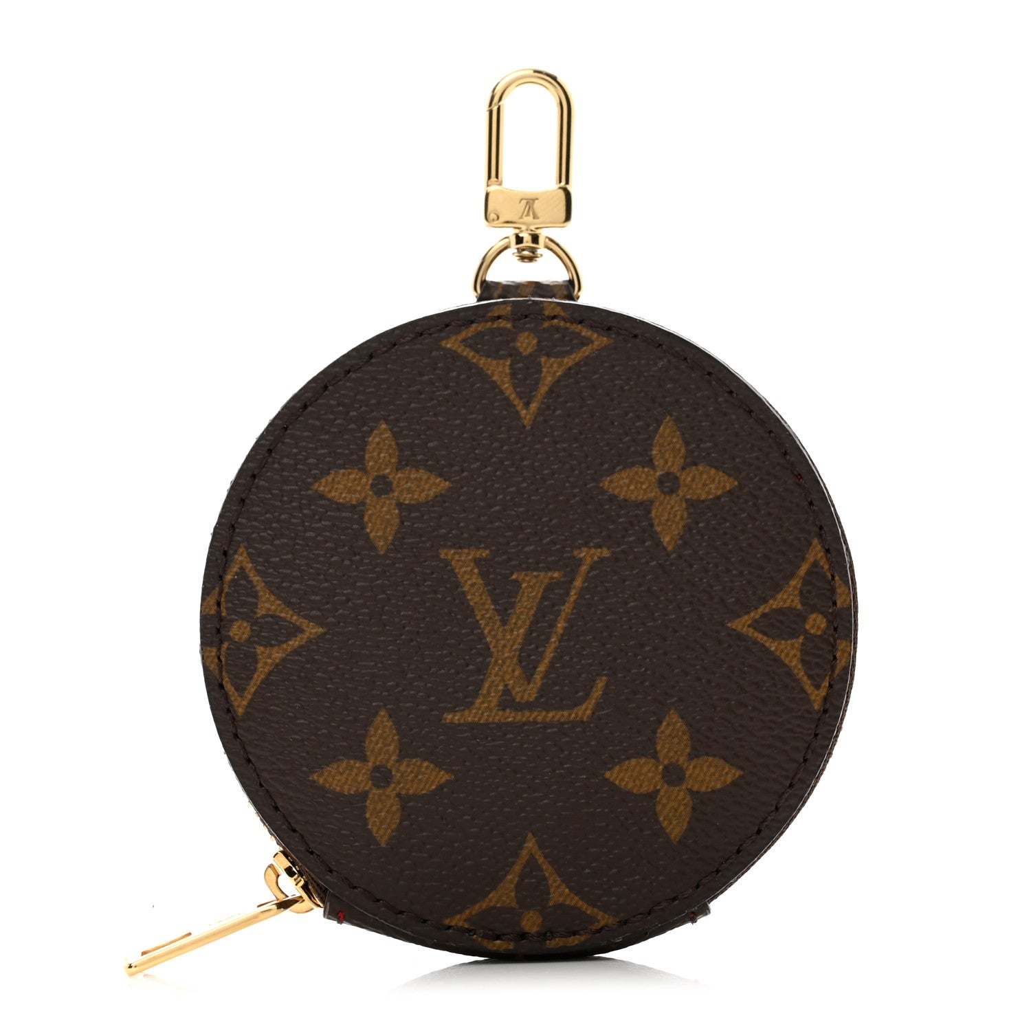 Louis Vuitton Monogram OnTheGo East West Round Coin Purse Red 1 of 6