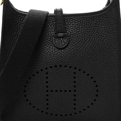 Hermes Taurillon Clemence Evelyne TPM Black 8 of 11
