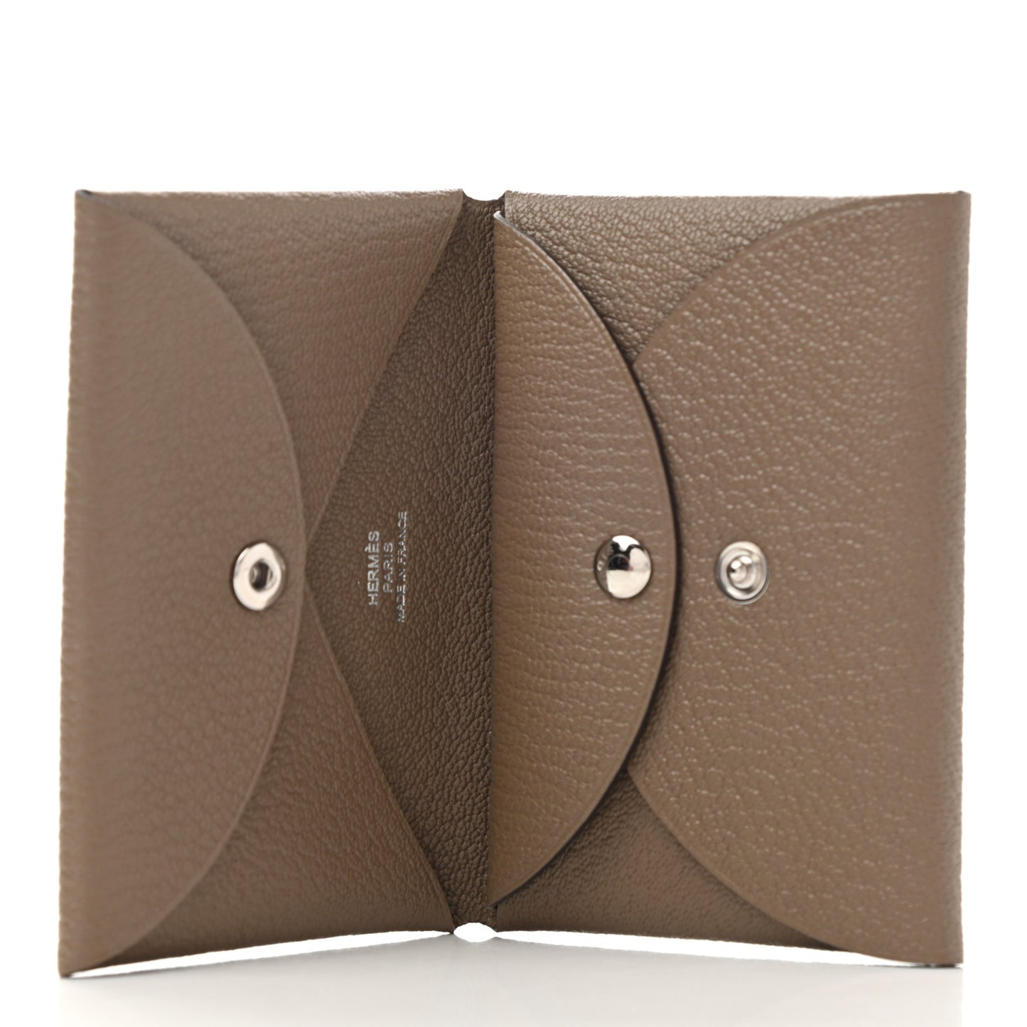 Chevre Mysore Calvi Duo Card Case Etoupe