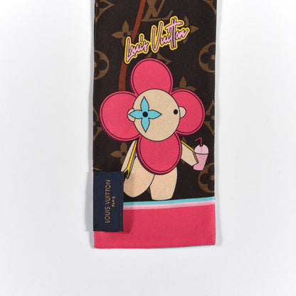 Louis Vuitton Silk Monogram 2021 Hollywood Christmas Animation Bandeau Marron 3 of 3