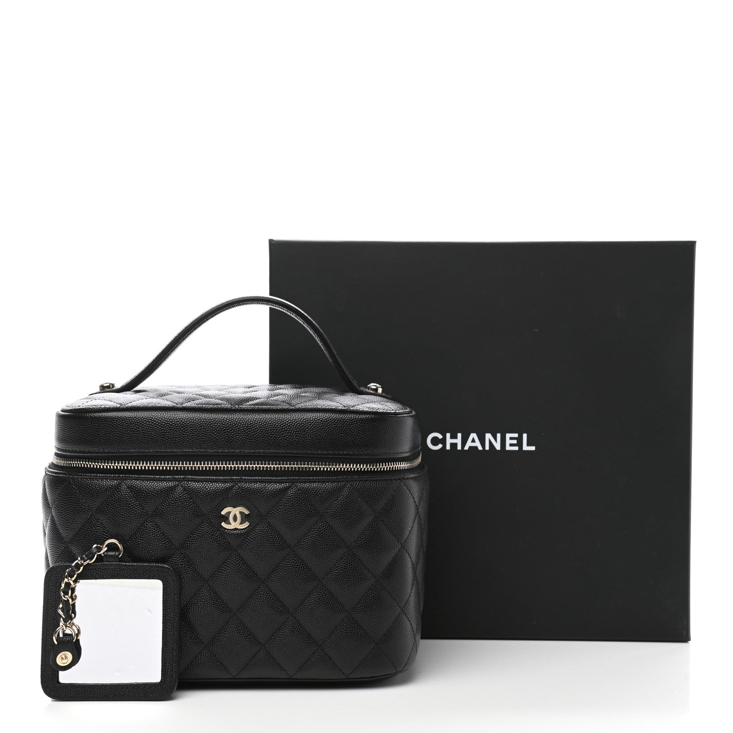 Chanel Caviar Quilted Large Vanity Pouch Black 9 of 9
