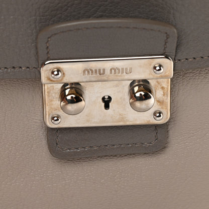 Miu Miu Madras Bicolor Top Handle Bag Pomice Argilla 16 of 21