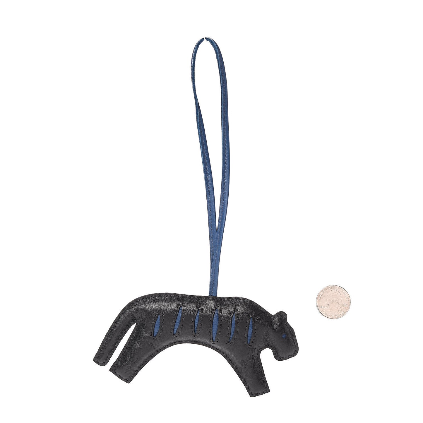 Milo Lambskin Rooroo Bag Charm Black Bleu de Malte