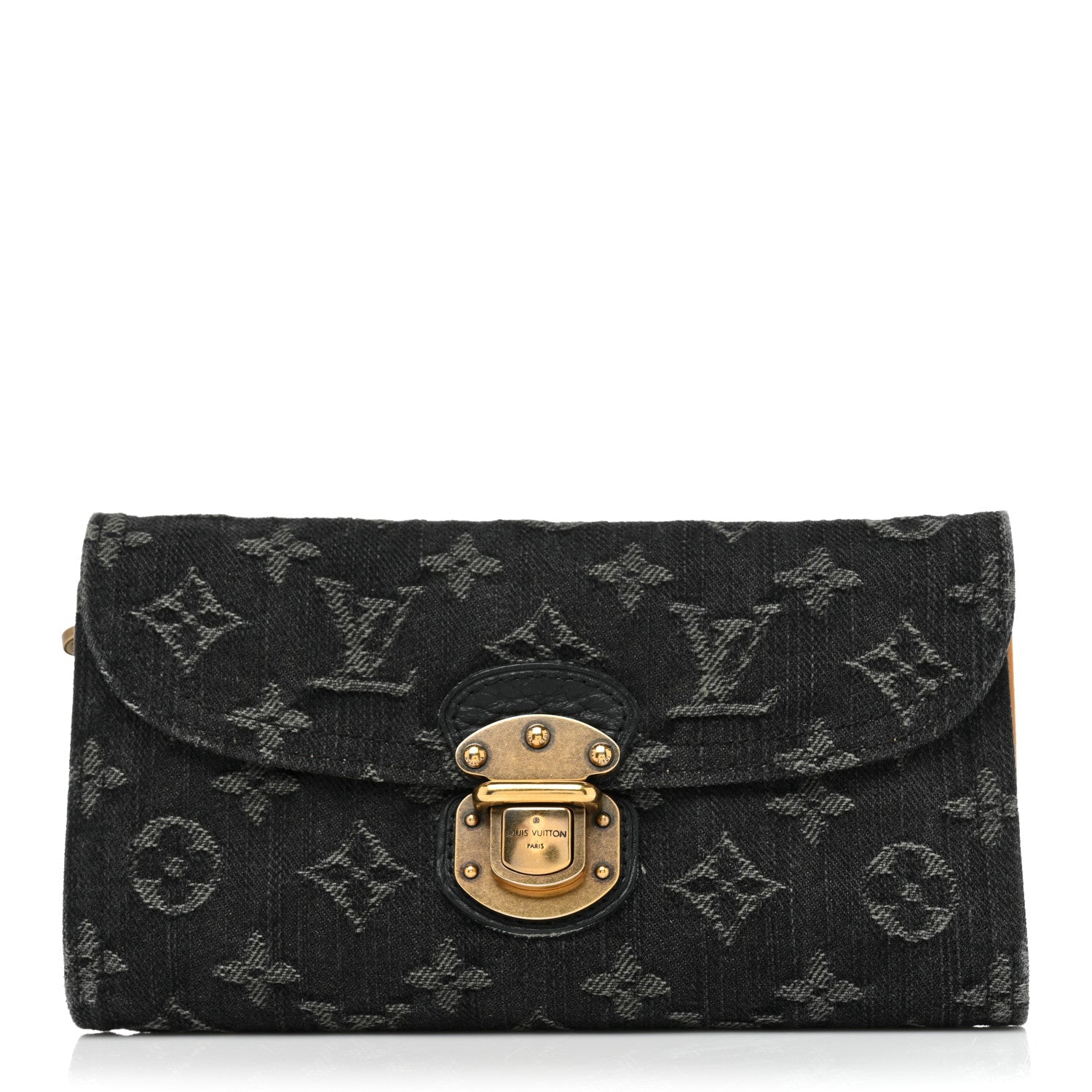 Louis Vuitton Denim Amelia Wallet Black 1 of 11
