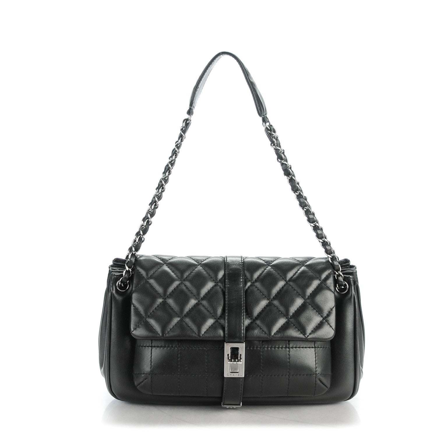 Chanel Lambskin Quilted Accordion Mademoiselle Flap Black 1 of 7