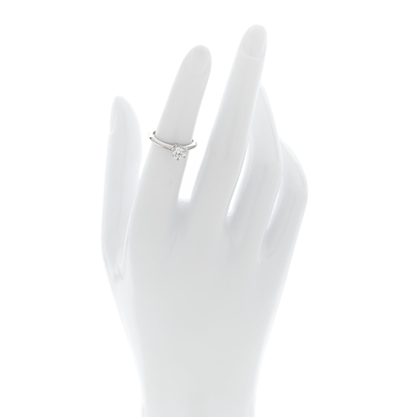 Platinum Diamond .46ct Solitaire Engagement Ring 48 4.5