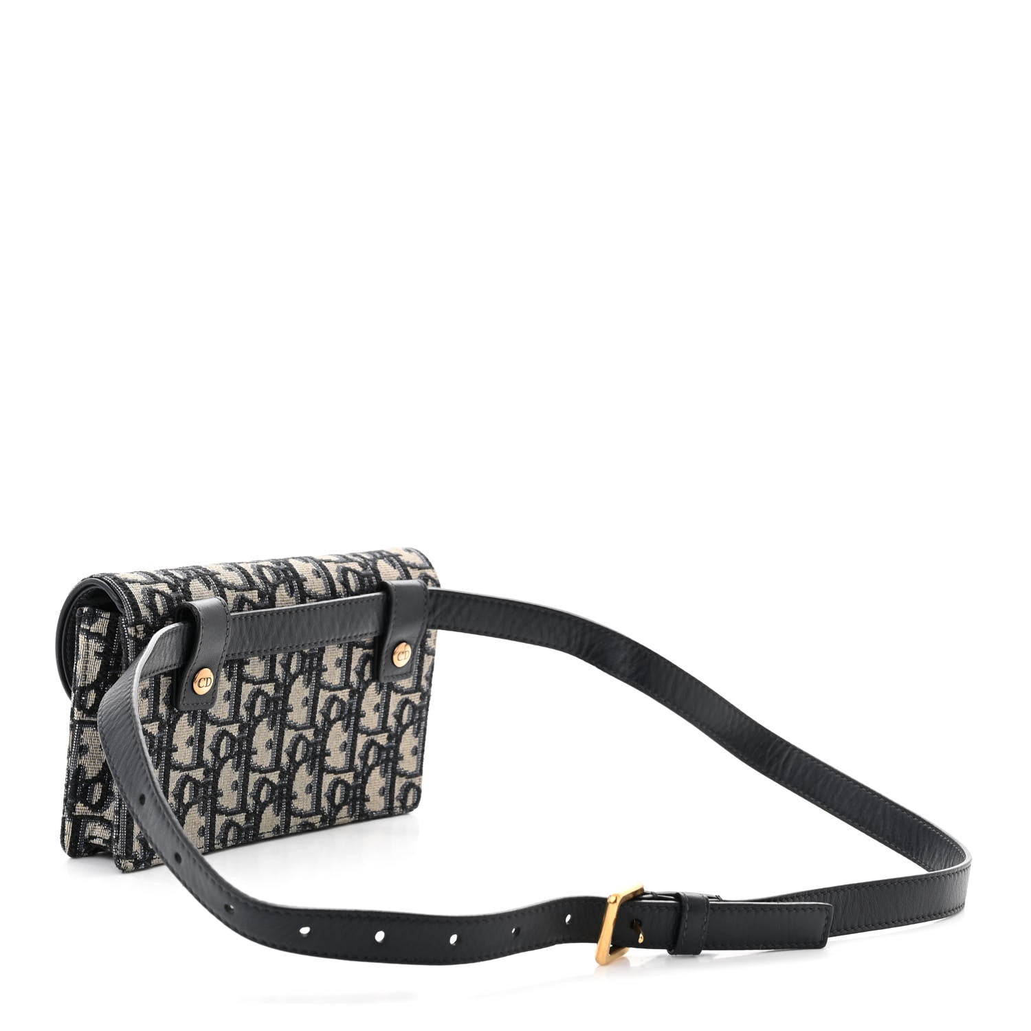 Christian Dior Oblique Saddle Belt Bag Blue 3 of 11