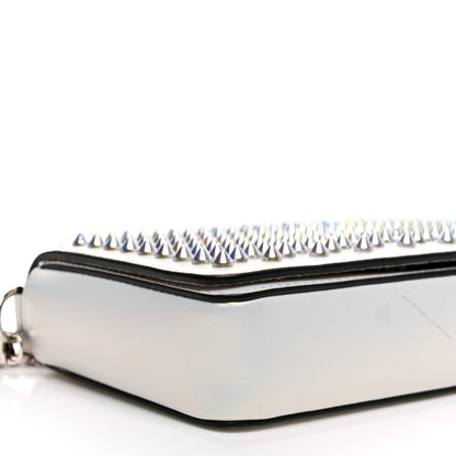 Christian Louboutin Metallic Calfskin Spiked Zoompouch Crossbody Snow Silver 8 of 10