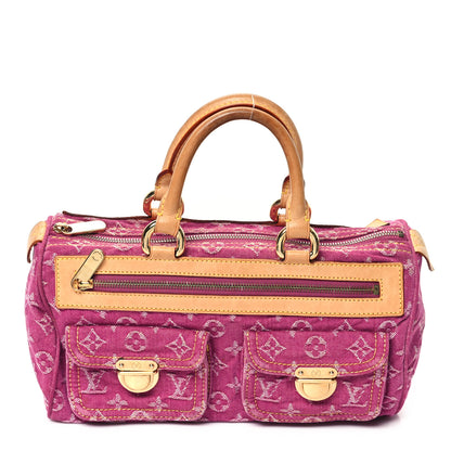 Louis Vuitton Monogram Denim Neo Speedy Fuchsia 1 of 12