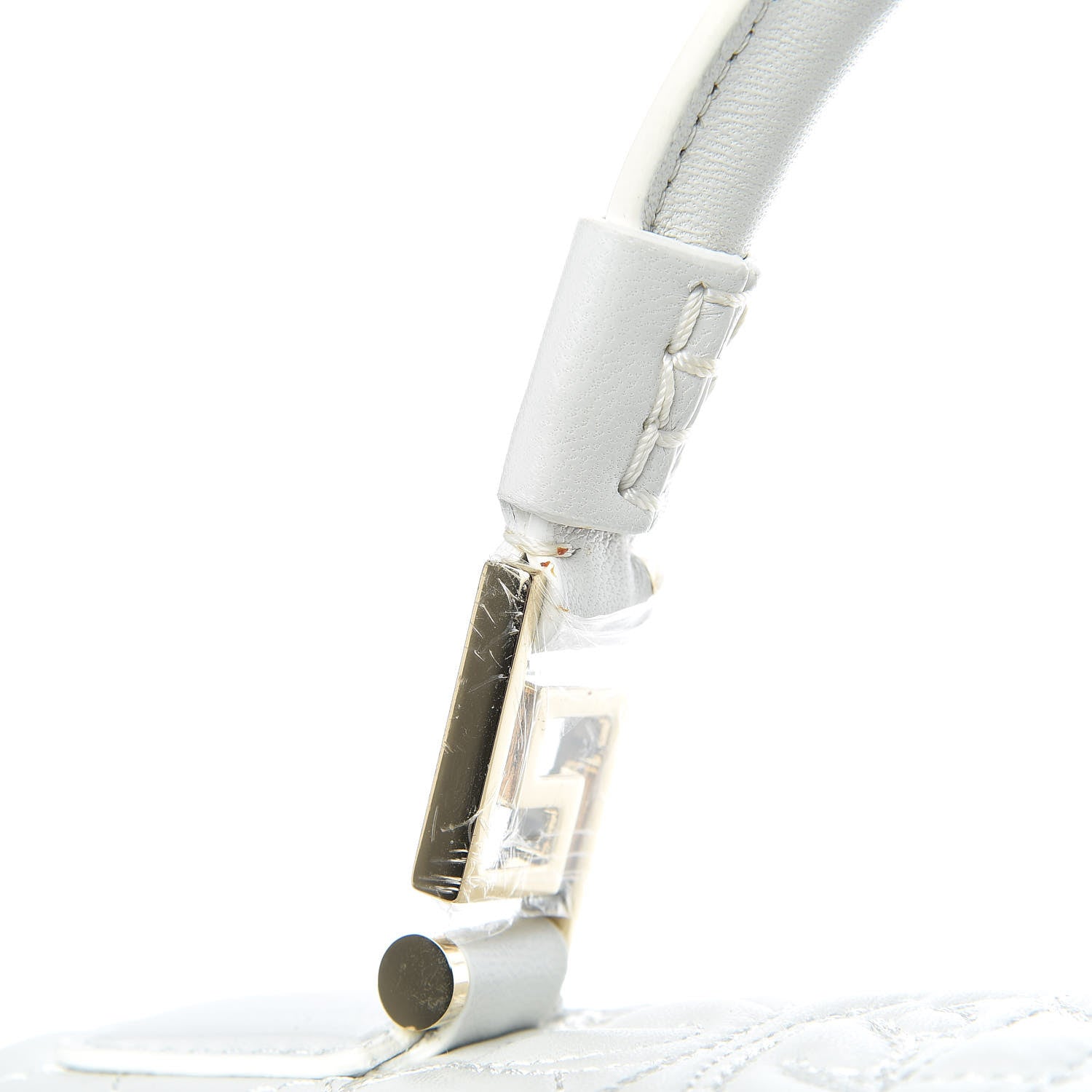 Versace Nappa Barocco Quilted Altea Vanitas Satchel White 14 of 17