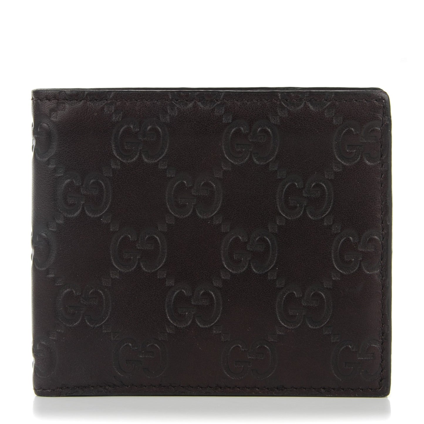 Guccissima Avel Bi-Fold Wallet Chocolate
