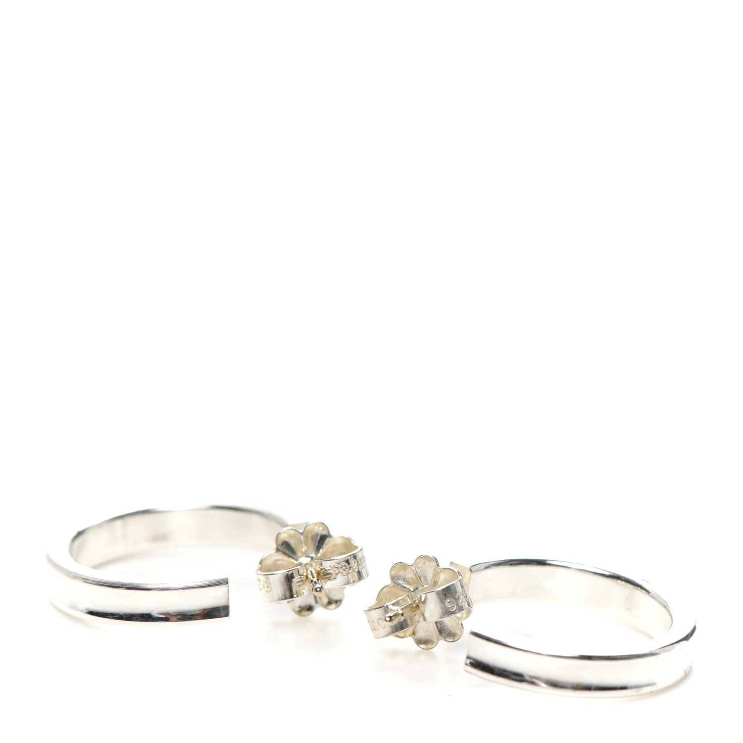 Tiffany Sterling Silver 1837 Small Narrow Hoop Earrings 3 of 3
