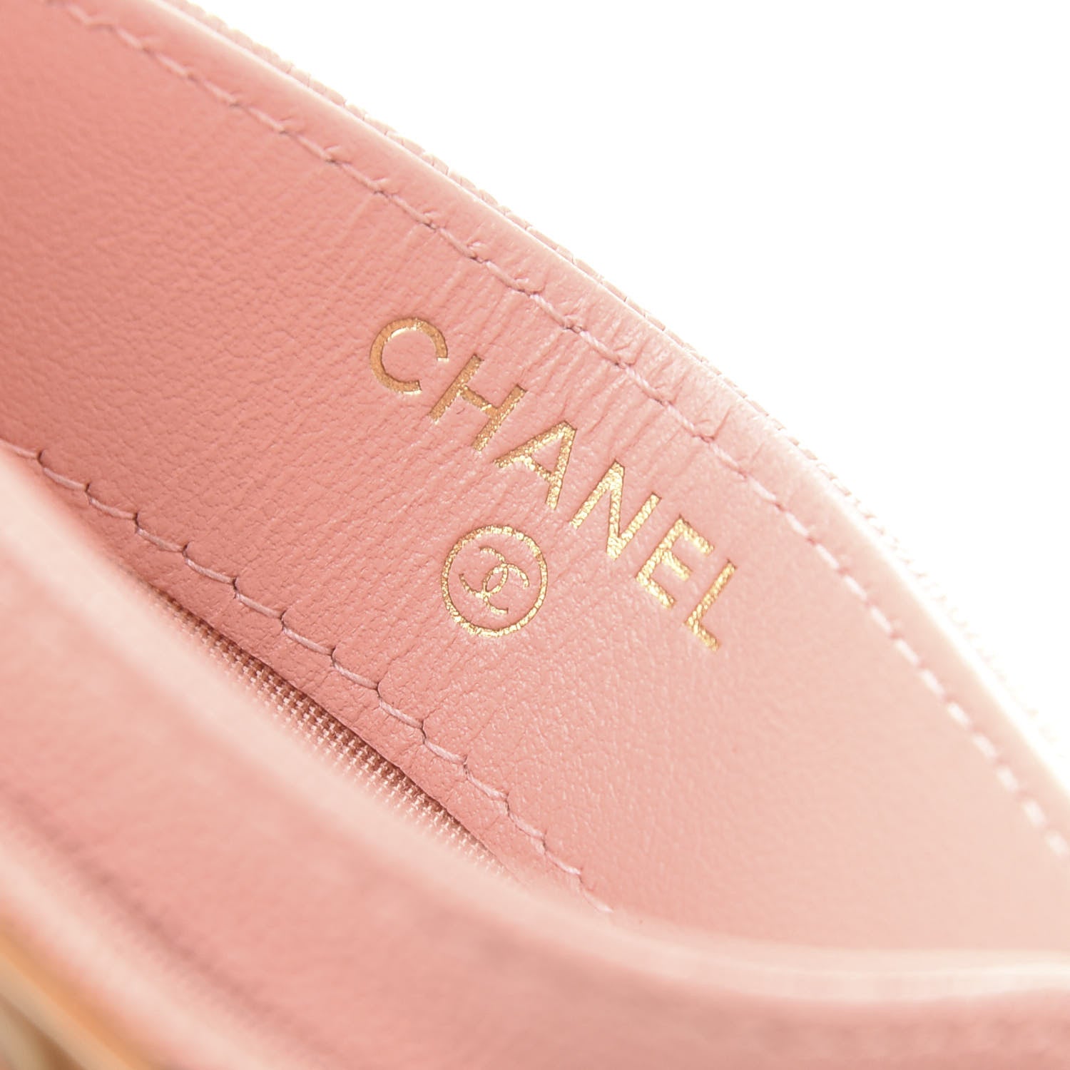 Chanel Caviar Quilted Boy Card Holder Pink 6 of 9