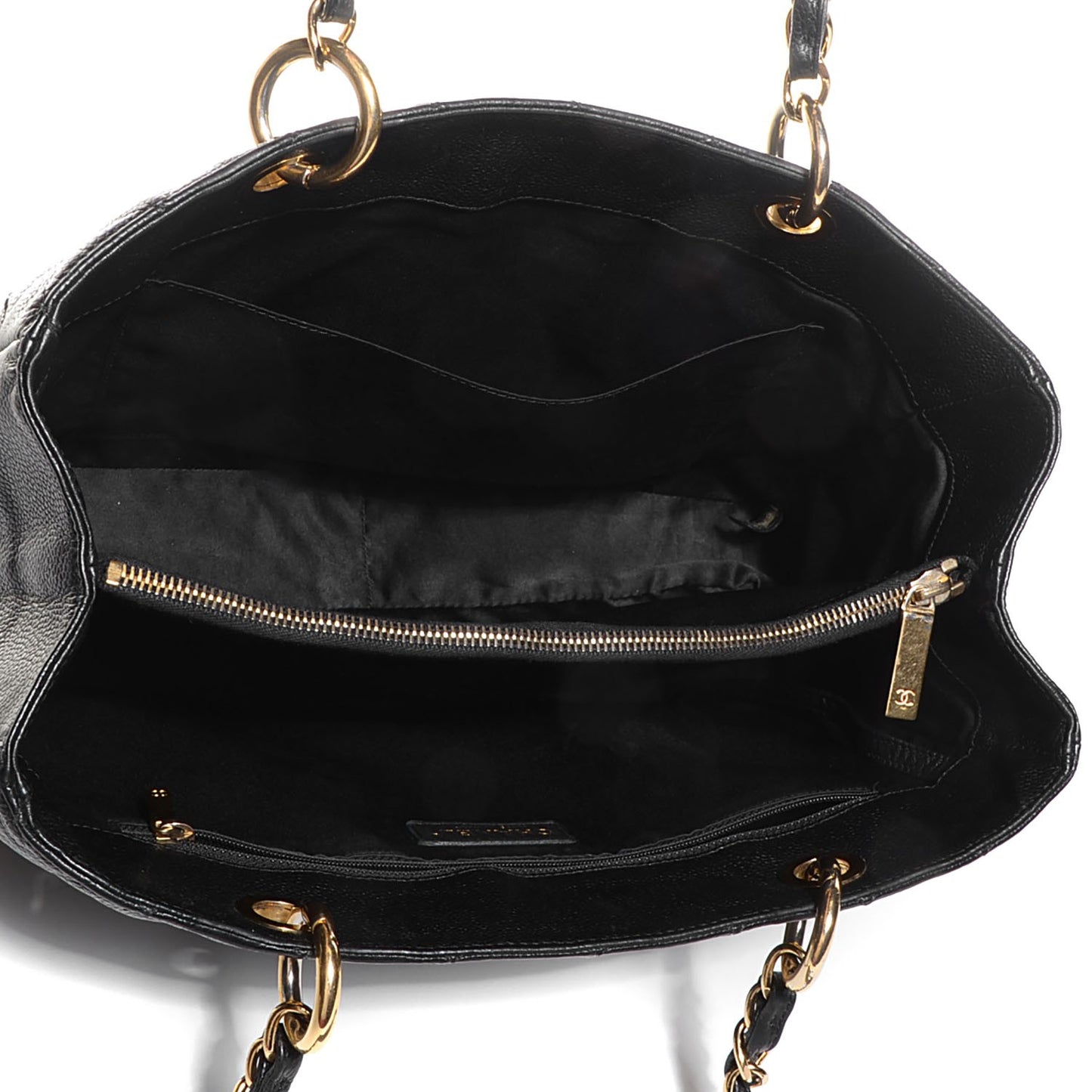 Caviar Quilted Grand Shopping Tote GST Black
