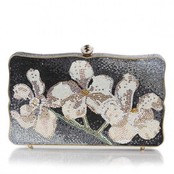 Judith Leiber Swarovski Crystal Flower Clutch 1 of 9