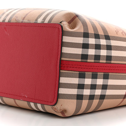 Burberry Haymarket Check Medium Reversible Tote Poppy Red 10 of 21