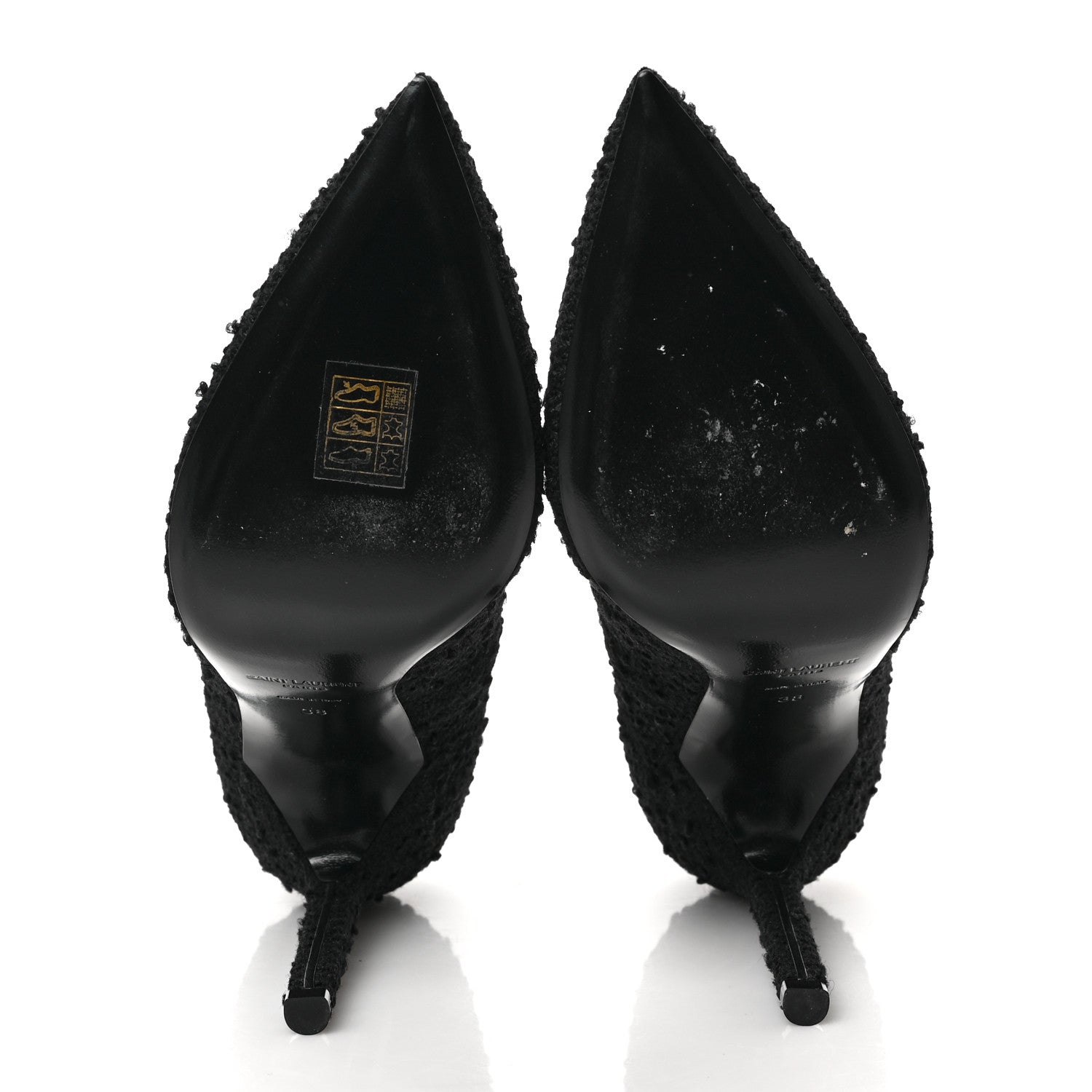 Saint Laurent Tessuto Boucle New Ria 105 Pumps 38 Black 5 of 10