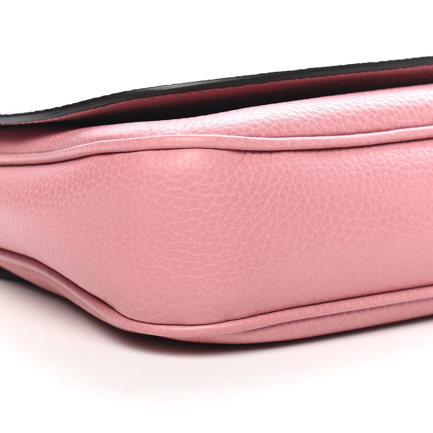 Pebbled Calfskin Medium Soho Flap Crossbody Pink