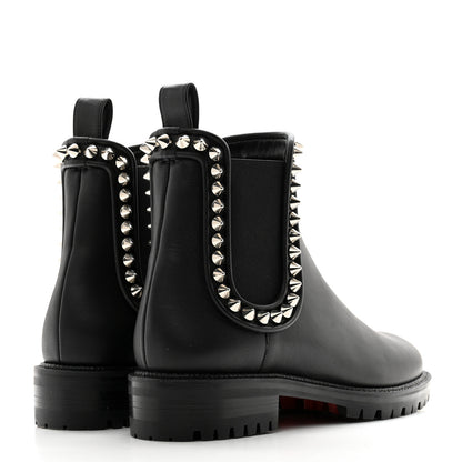 Christian Louboutin Nappa Spiked Capahutta Flat Chelsea Boots 37.5 Black 4 of 11