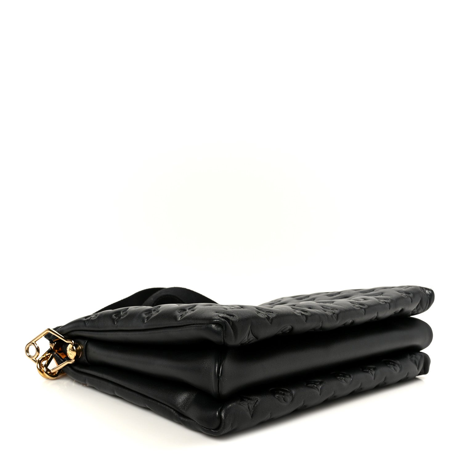 Louis Vuitton Lambskin Embossed Monogram Coussin MM Black 4 of 12