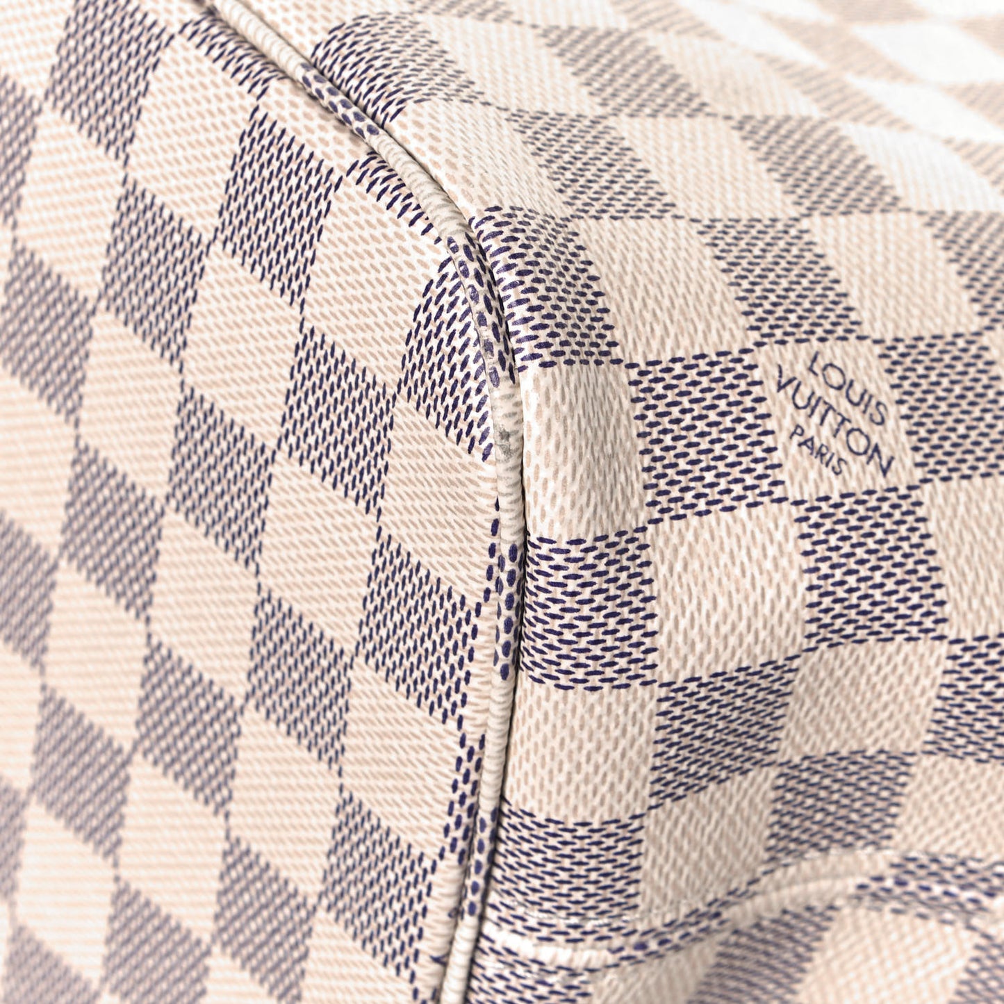 Damier Azur Braided Neverfull MM Orange