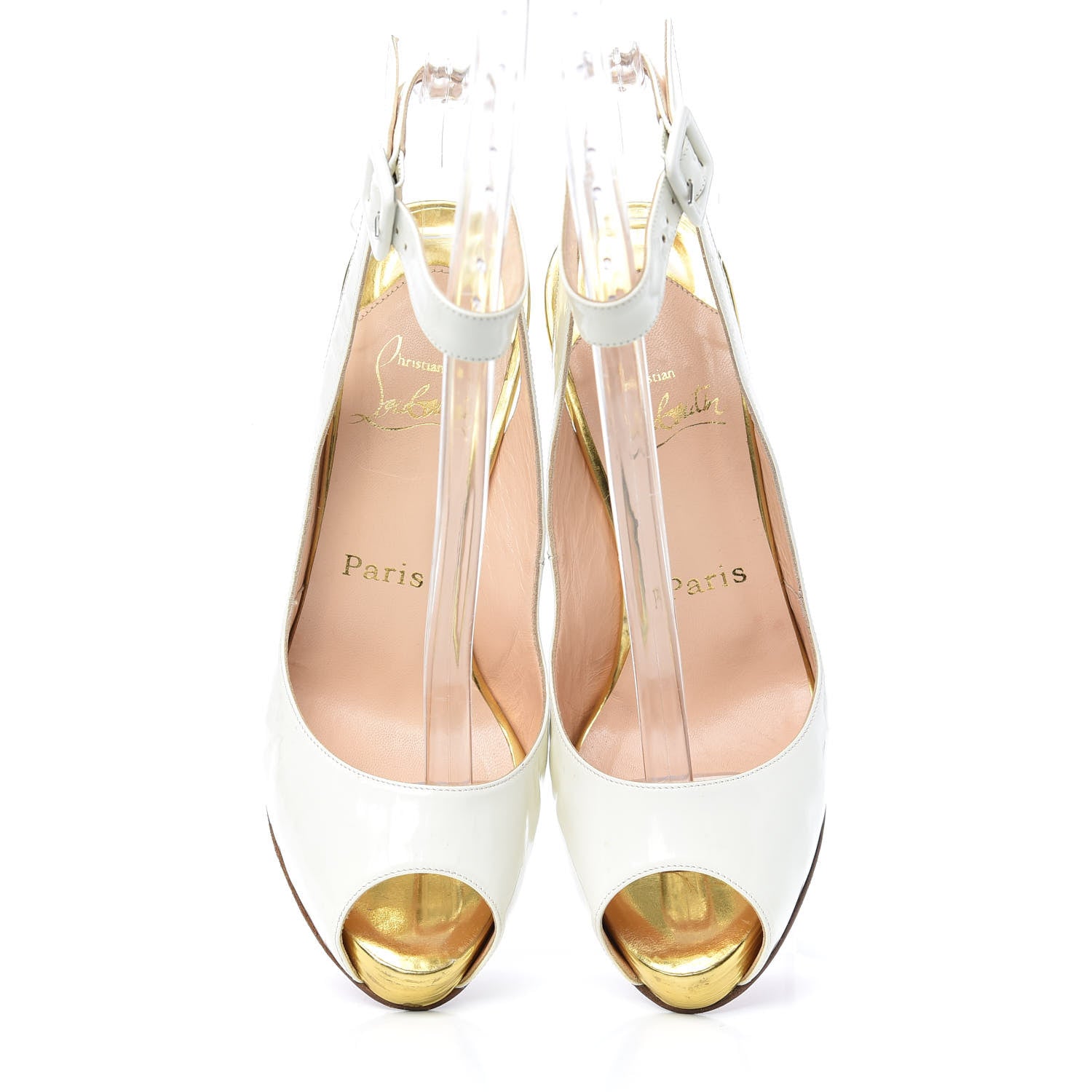 Christian Louboutin Patent Privatitia Pumps 36 White 5 of 10