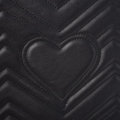 Gucci Calfskin Matelasse Medium GG Marmont Shoulder Bag Black 8 of 8