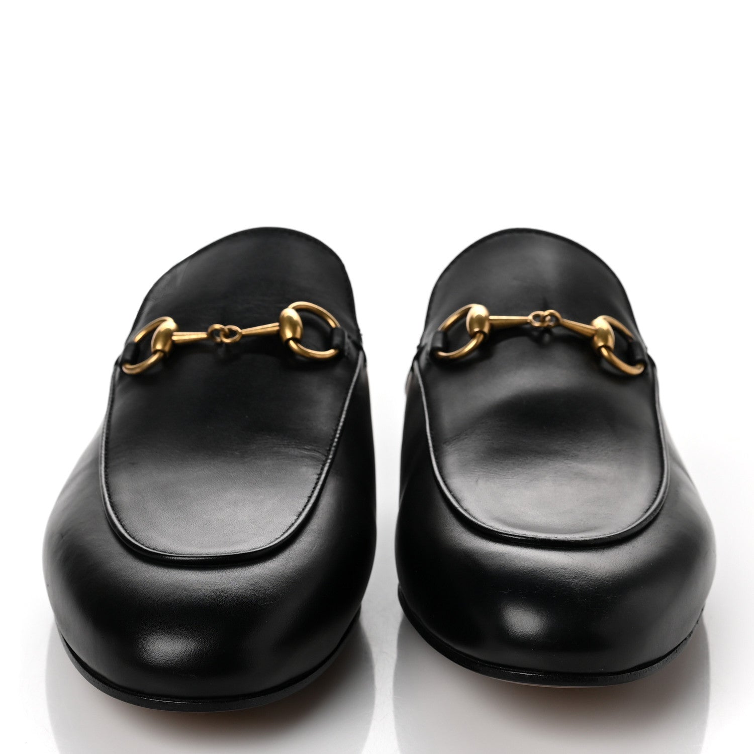 Gucci Calfskin Womens Princetown Slippers 37.5 Black 2 of 9