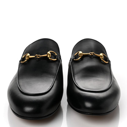 Gucci Calfskin Womens Princetown Slippers 37.5 Black 2 of 9