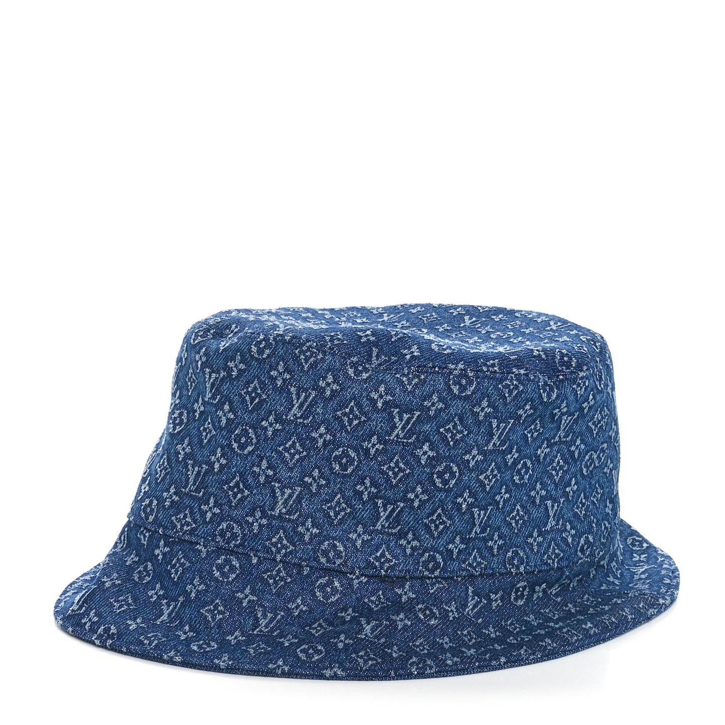 Monogram Denim Reversible Everyday Bucket Hat M Blue