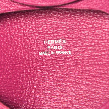 Hermes Chevre Mysore Bastia Coin Purse Rose Pourpre 6 of 8