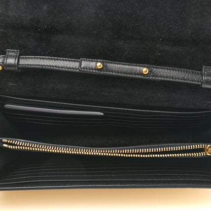 Saint Laurent Metallic Calfskin Medium Classic Monogram Kate Satchel Gold 5 of 11