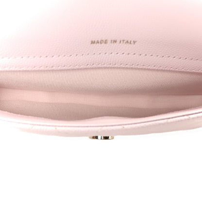 Chanel Caviar Quilted Flap Phone Holder With Chain Light Pink 5 of 13