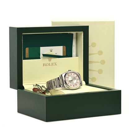 Rolex Stainless Steel 34mm Air-King Oyster Perpetual Watch Concentric White 114200 5 of 5