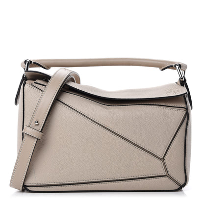 Loewe Calfskin Small Puzzle Bag Light Oat 1 of 11