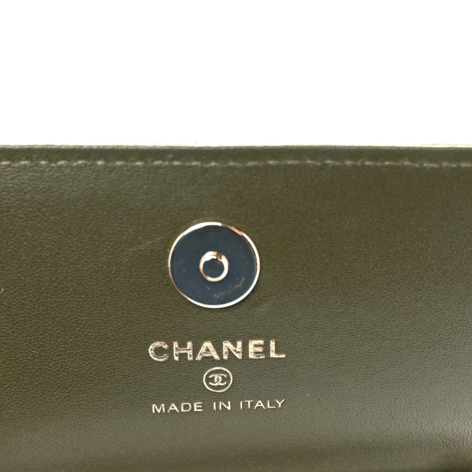Chanel Lambskin Quilted Clutch With Chain Green 6 of 11