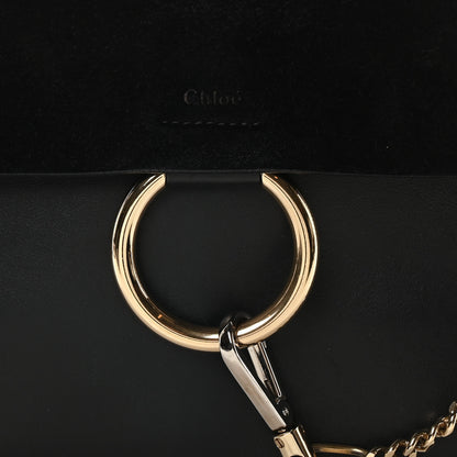 Chloe Suede Calfskin Medium Faye Shoulder Bag Black 8 of 10