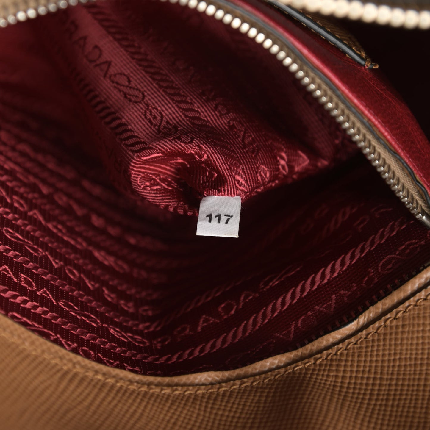Saffiano Cuir Twin Tote Caramel