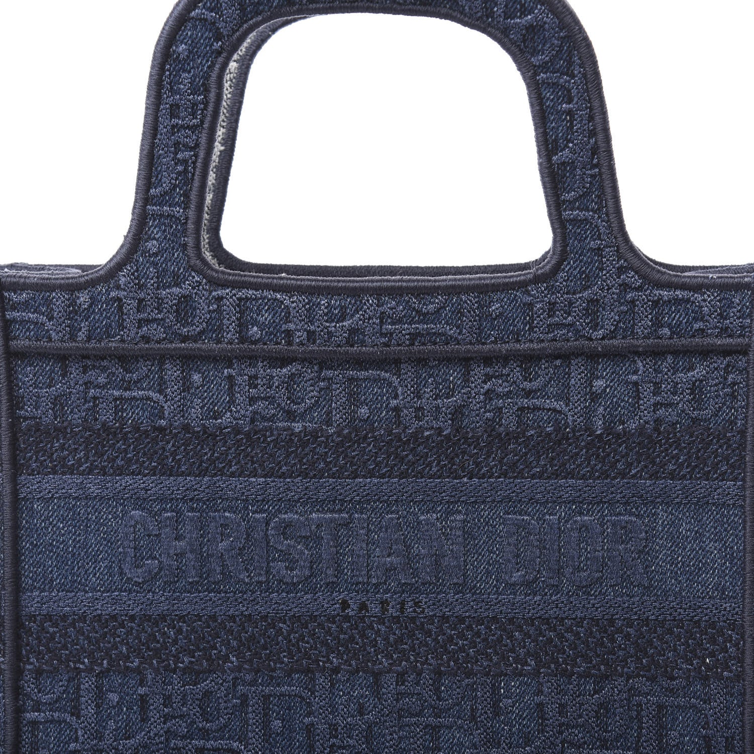 Christian Dior Oblique Denim Mini Book Tote Blue 7 of 10