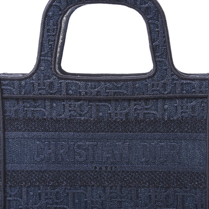 Christian Dior Oblique Denim Mini Book Tote Blue 7 of 10