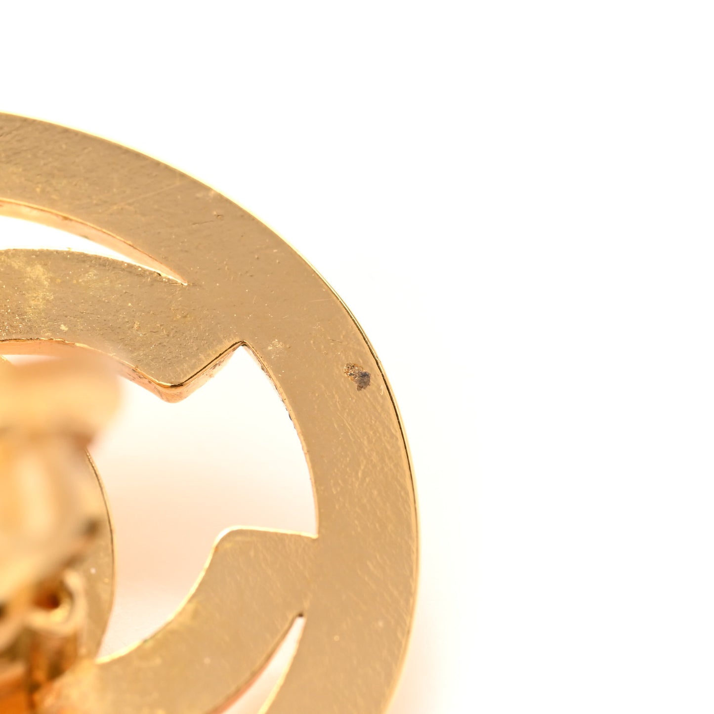 CC Turnlock Large Clip On Earrings Gold