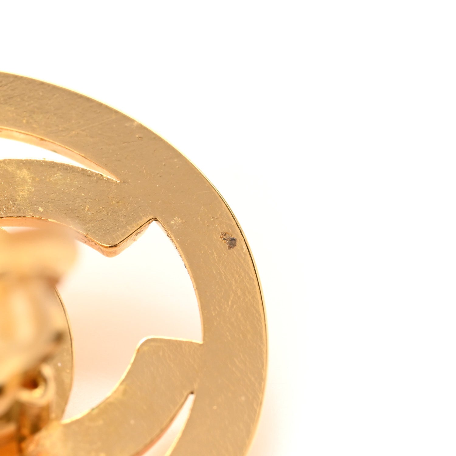 Chanel CC Turnlock Large Clip On Earrings Gold 5 of 5