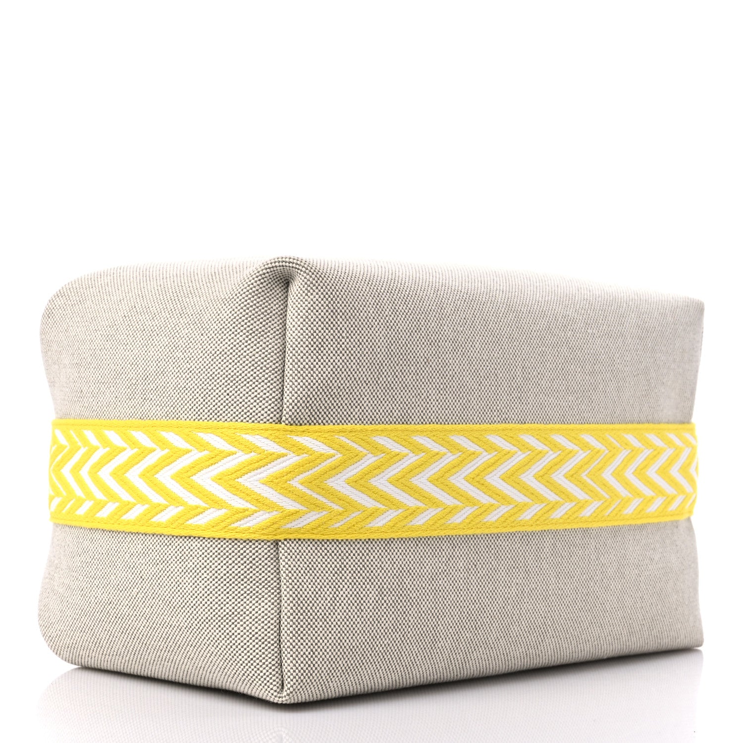 Hermes Canvas Large Bride-A-Brac Pouch Jaune Citron 4 of 9