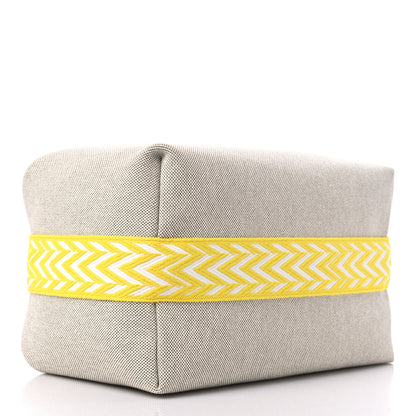 Hermes Canvas Large Bride-A-Brac Pouch Jaune Citron 4 of 9